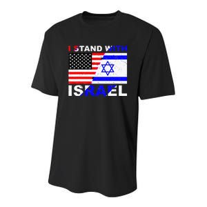 Israeli Palestinian Conflict Pro Israel Youth Performance Sprint T-Shirt