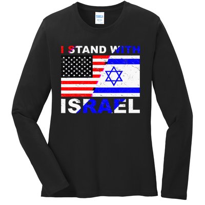 Israeli Palestinian Conflict Pro Israel Ladies Long Sleeve Shirt