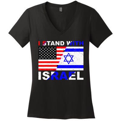 Israeli Palestinian Conflict Pro Israel Women's V-Neck T-Shirt