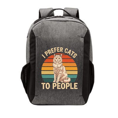 I Prefer Cats To People Funny Laperm Introvert Cat Owner Vector Backpack
