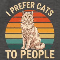 I Prefer Cats To People Funny Laperm Introvert Cat Owner Vector Backpack