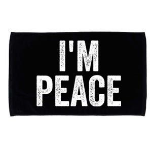 Im Peace Cool Gift I Come In Peace Funny Couples Matching Gift Microfiber Hand Towel