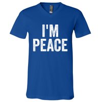 Im Peace Cool Gift I Come In Peace Funny Couples Matching Gift V-Neck T-Shirt