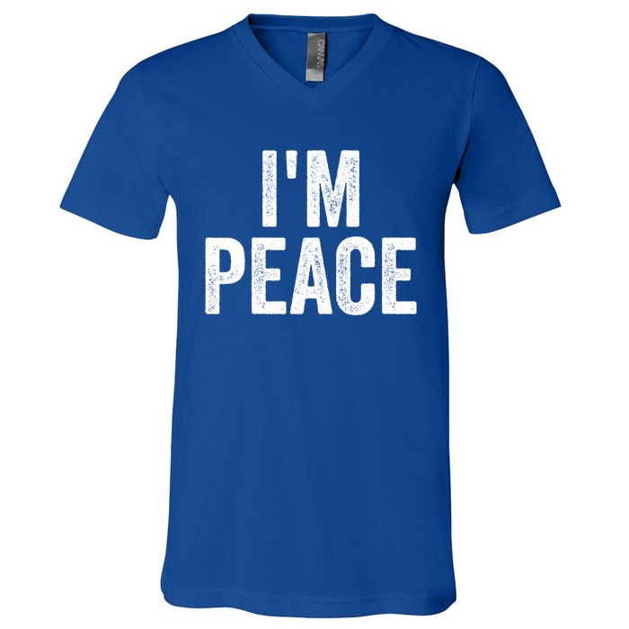 Im Peace Cool Gift I Come In Peace Funny Couples Matching Gift V-Neck T-Shirt