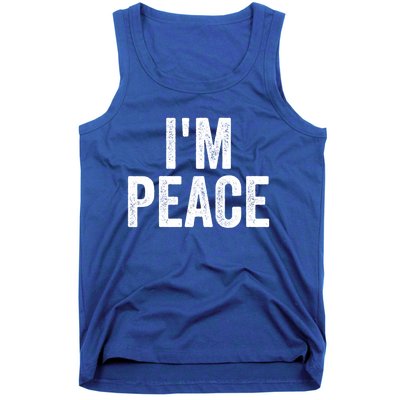 Im Peace Cool Gift I Come In Peace Funny Couples Matching Gift Tank Top