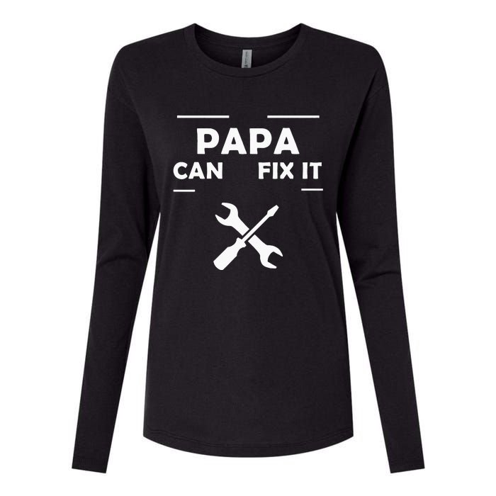 If Papa Cant Fix It No One Can Womens Cotton Relaxed Long Sleeve T-Shirt