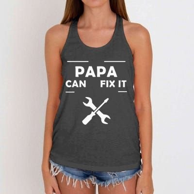 If Papa Cant Fix It No One Can Women's Knotted Racerback Tank