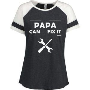 If Papa Cant Fix It No One Can Enza Ladies Jersey Colorblock Tee