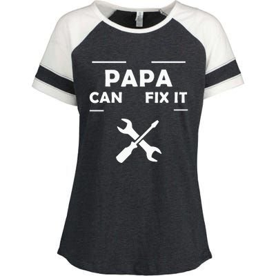 If Papa Cant Fix It No One Can Enza Ladies Jersey Colorblock Tee