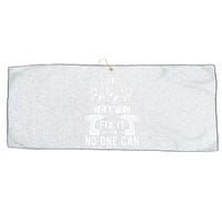 If Papaw Can't Fix It No One Can Grandpa Large Microfiber Waffle Golf Towel