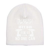 If Papaw Can't Fix It No One Can Grandpa Short Acrylic Beanie