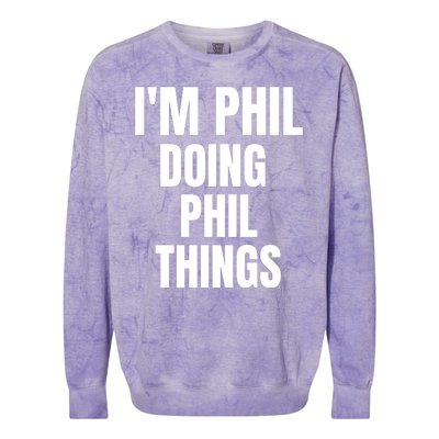 IM Phil Doing Phil Things Colorblast Crewneck Sweatshirt