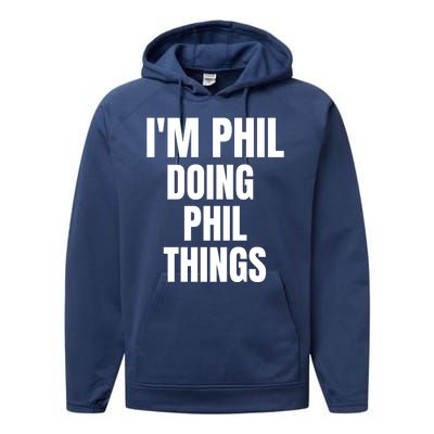 IM Phil Doing Phil Things Performance Fleece Hoodie