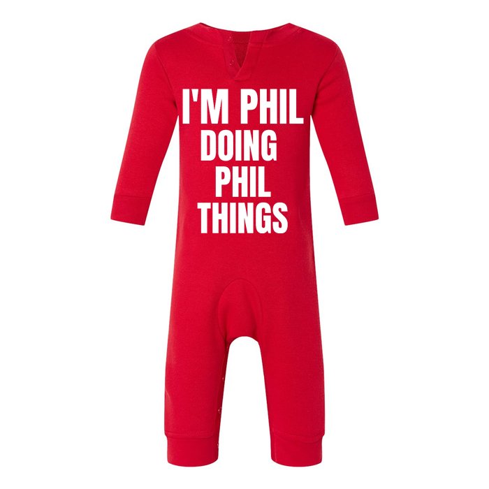 IM Phil Doing Phil Things Infant Fleece One Piece