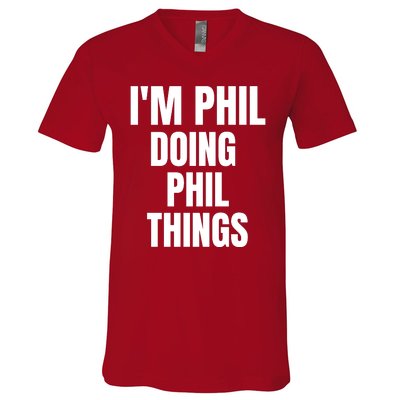 IM Phil Doing Phil Things V-Neck T-Shirt