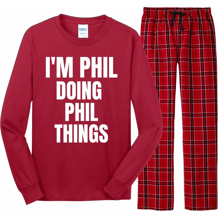 IM Phil Doing Phil Things Long Sleeve Pajama Set