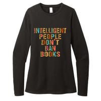 Intelligent People Don't Ban Books Reading Bookish Librarian Womens CVC Long Sleeve Shirt