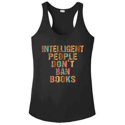 Intelligent People Don't Ban Books Reading Bookish Librarian Ladies PosiCharge Competitor Racerback Tank