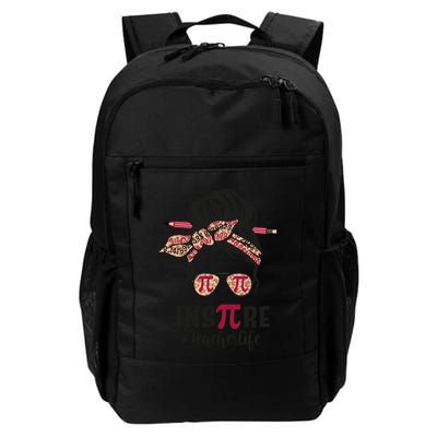 Inspire Pi Day Math Teacher Messy Bun March 14th 3 14 Pi Day Cool Gift Daily Commute Backpack