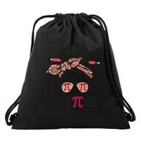 Inspire Pi Day Math Teacher Messy Bun March 14th 3 14 Pi Day Cool Gift Drawstring Bag