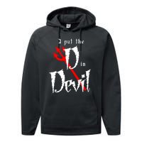 I Put D In Devil Halloween Matching Couple Boyfriend Performance Fleece Hoodie