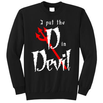 I Put D In Devil Halloween Matching Couple Boyfriend Sweatshirt