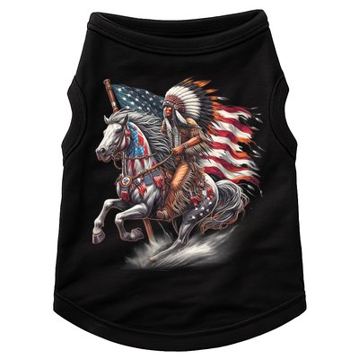 Indigenous Peoples Day 4th Of July Native American Day Flag Indian Riding Horse Doggie Tank