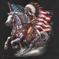 Indigenous Peoples Day 4th Of July Native American Day Flag Indian Riding Horse 11oz C Handle Ceramic Mug