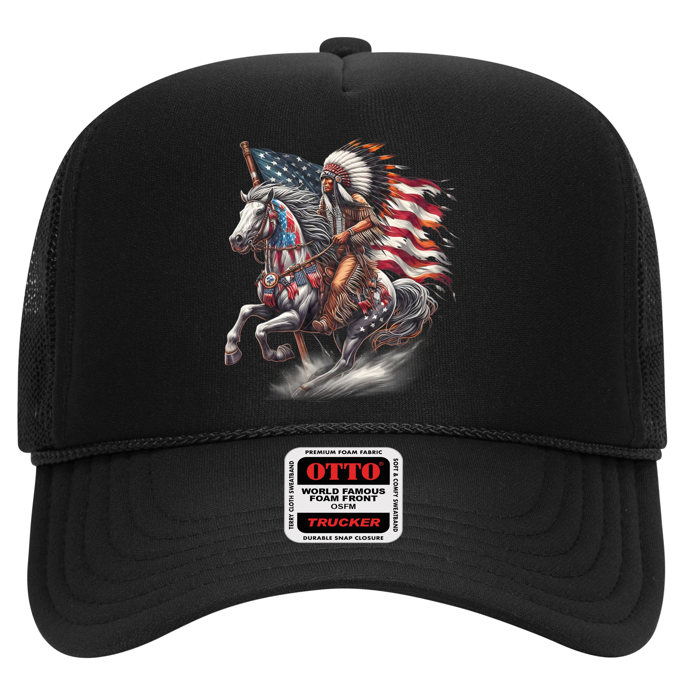 Indigenous Peoples Day 4th Of July Native American Day Flag Indian Riding Horse Hat
