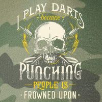 I Play Darts Because Punching People Is Frowned Upon Legacy Tie Dye Trucker Hat