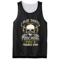 I Play Darts Because Punching People Is Frowned Upon Mesh Reversible Basketball Jersey Tank