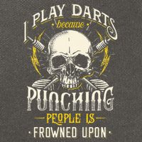 I Play Darts Because Punching People Is Frowned Upon Cotton Canvas Backpack