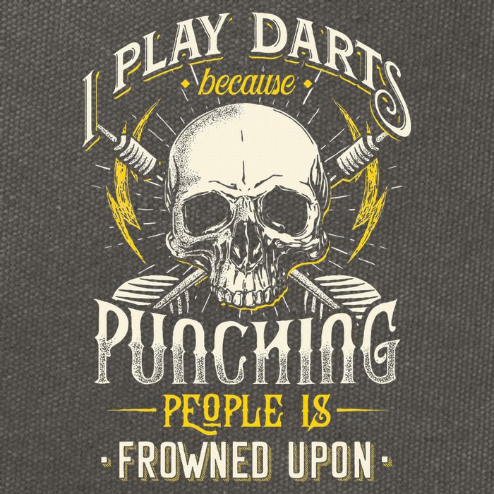I Play Darts Because Punching People Is Frowned Upon Cotton Canvas Backpack