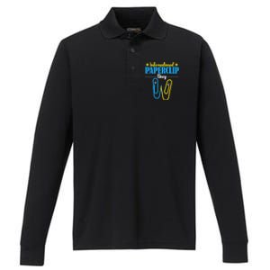 International Paperclip Day 29th May Papeclip Day Gift Performance Long Sleeve Polo