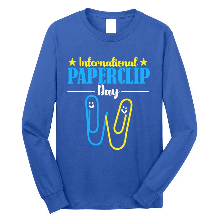 International Paperclip Day 29th May Papeclip Day Gift Long Sleeve Shirt