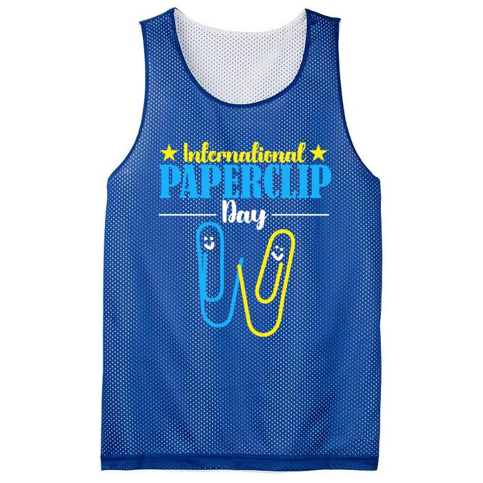 International Paperclip Day 29th May Papeclip Day Gift Mesh Reversible Basketball Jersey Tank