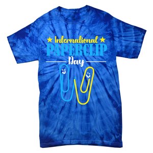 International Paperclip Day 29th May Papeclip Day Gift Tie-Dye T-Shirt