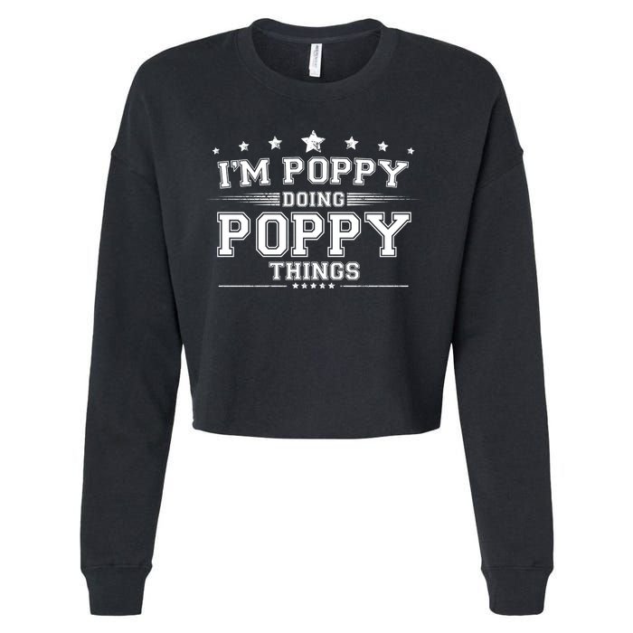 Im Poppy Doing Poppy Things Cropped Pullover Crew