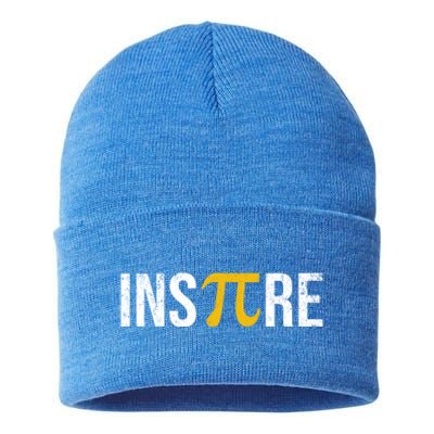 Inspire Pi Day 3 14 Math National Pi Day For Student Teacher Funny Gift Sustainable Knit Beanie