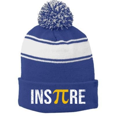 Inspire Pi Day 3 14 Math National Pi Day For Student Teacher Funny Gift Stripe Pom Pom Beanie