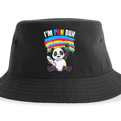 I'm Pan Duh Panda Pansexual Pride Rainbow LGBT Sustainable Bucket Hat