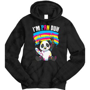 I'm Pan Duh Panda Pansexual Pride Rainbow LGBT Tie Dye Hoodie