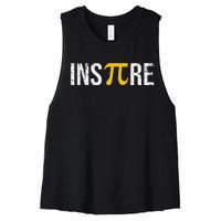 Inspire Pi Day 3.14 Math National funny Pi Day Women's Racerback Cropped Tank