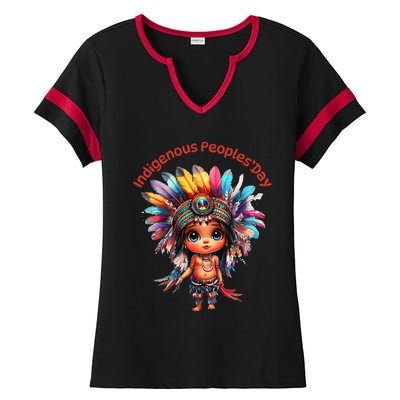 Indigenous PeopleS Day Celebration Ladies Halftime Notch Neck Tee