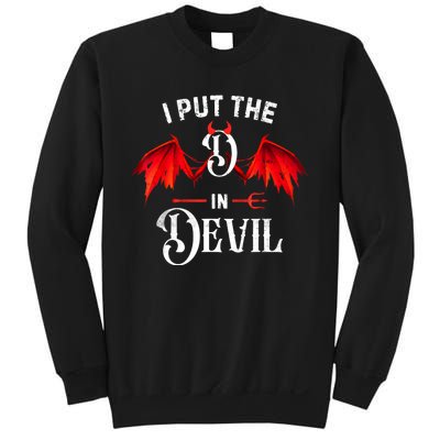 I Put D In Devil Matching Couple Funny Halloween Sweatshirt