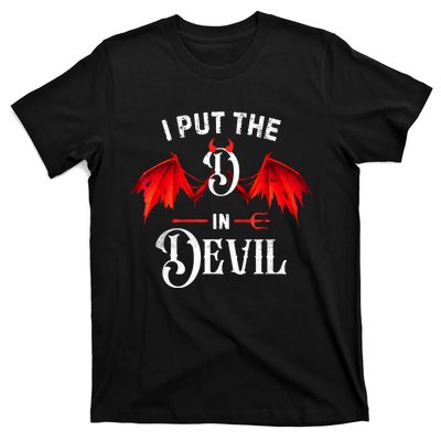 I Put D In Devil Matching Couple Funny Halloween T-Shirt