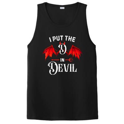 I Put D In Devil Matching Couple Funny Halloween PosiCharge Competitor Tank