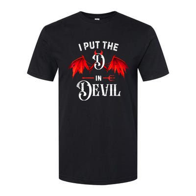 I Put D In Devil Matching Couple Funny Halloween Softstyle CVC T-Shirt