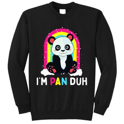 I'm Pan Duh Pansexual Pride Panda Rainbow Flag LGBT Gift Sweatshirt