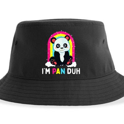 I'm Pan Duh Pansexual Pride Panda Rainbow Flag LGBT Gift Sustainable Bucket Hat